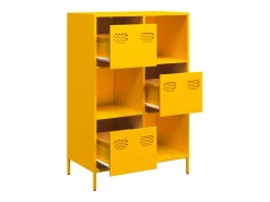 Aparador de acero amarillo mostaza 68x39x103,5 cm