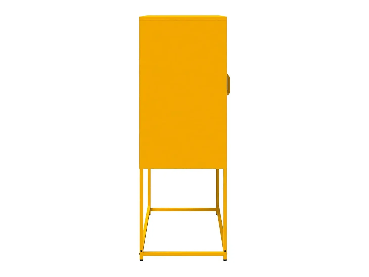 Aparador de acero amarillo mostaza 68x39x107 cm