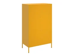 Aparador de acero amarillo mostaza 68x39x113 cm