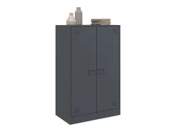 Aparador de acero antracita 67x39x107 cm ES165405