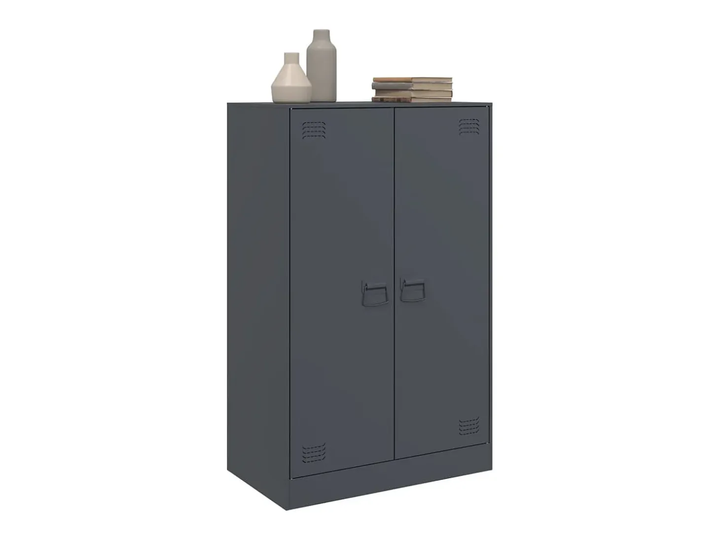 Aparador de acero antracita 67x39x107 cm ES165405