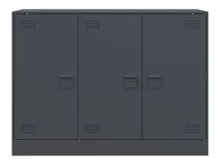 Aparador de acero antracita 99x39x73 cm