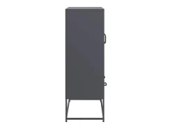 Aparador de acero antracita 68x39x111,5 cm