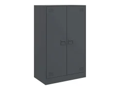 Aparador de acero antracita 67x39x107 cm
