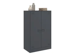 Aparador de acero antracita 67x39x107 cm