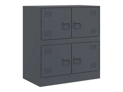 Aparador de acero antracita 67x39x73 cm