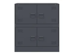 Aparador de acero antracita 67x39x73 cm