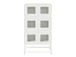 Aparador de acero blanco 68x39x123 cm