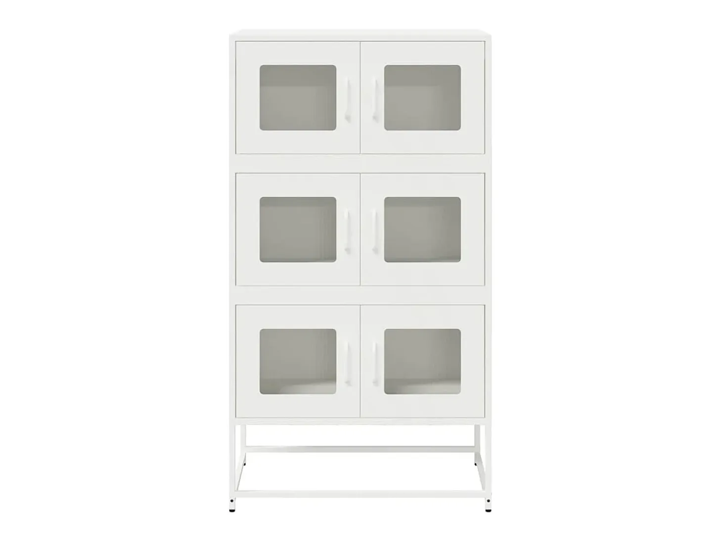 Aparador de acero blanco 68x39x123 cm