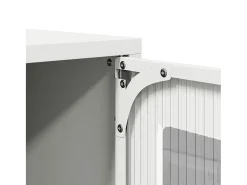 Aparador de acero blanco 68x39x123 cm