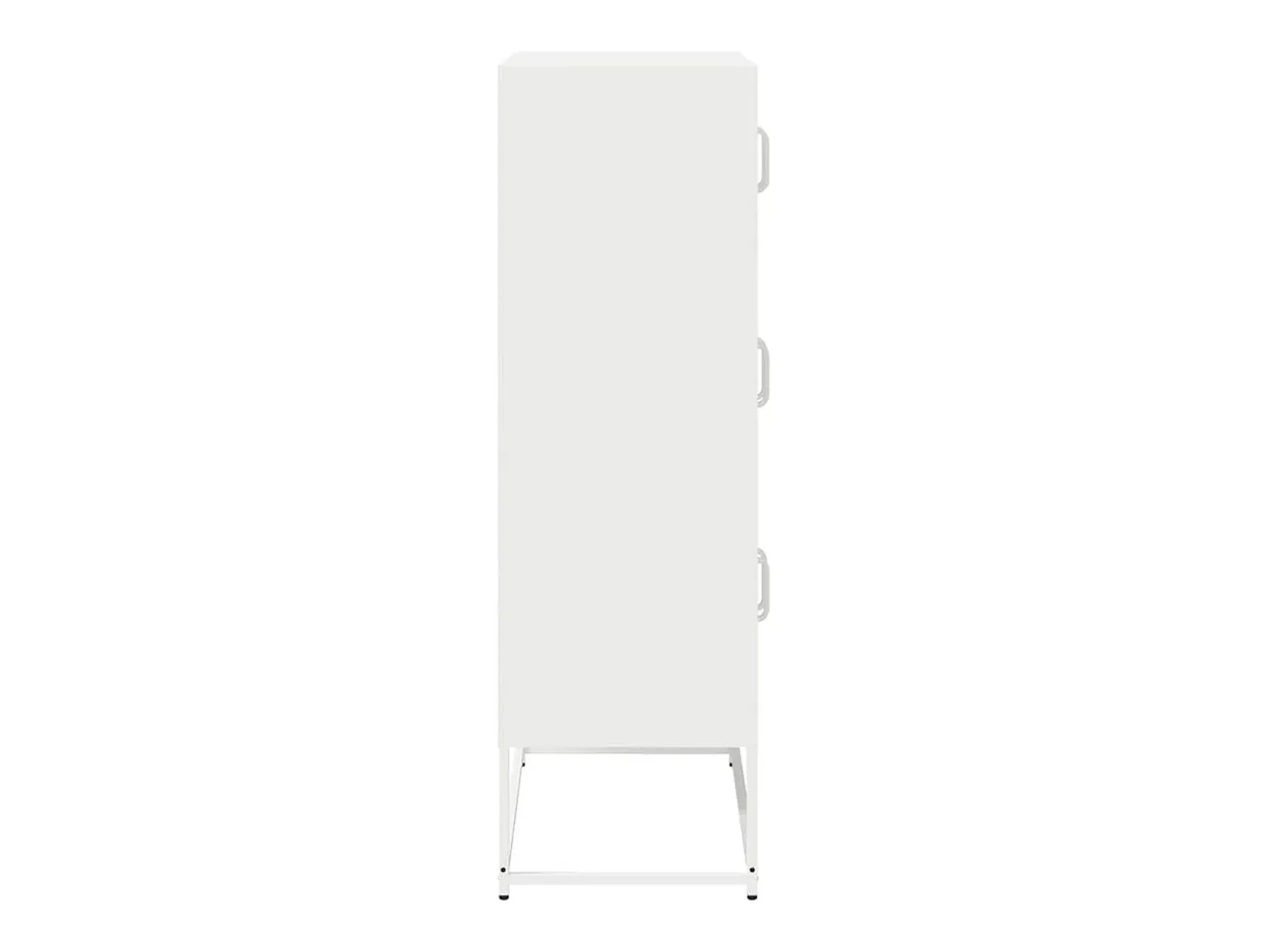 Aparador de acero blanco 68x39x123 cm