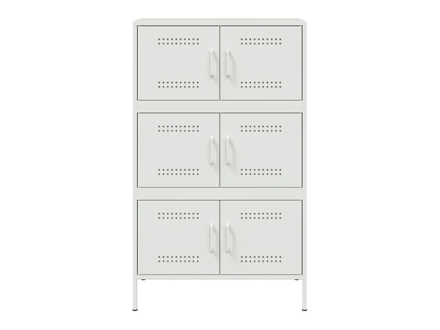 Aparador de acero blanco 68x39x113 cm