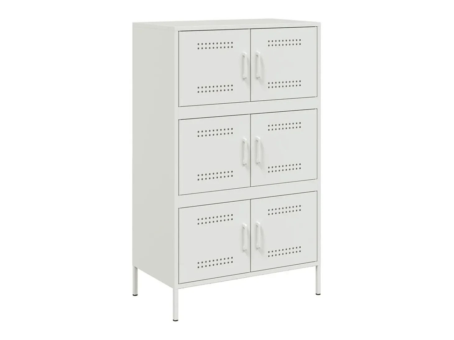 Aparador de acero blanco 68x39x113 cm