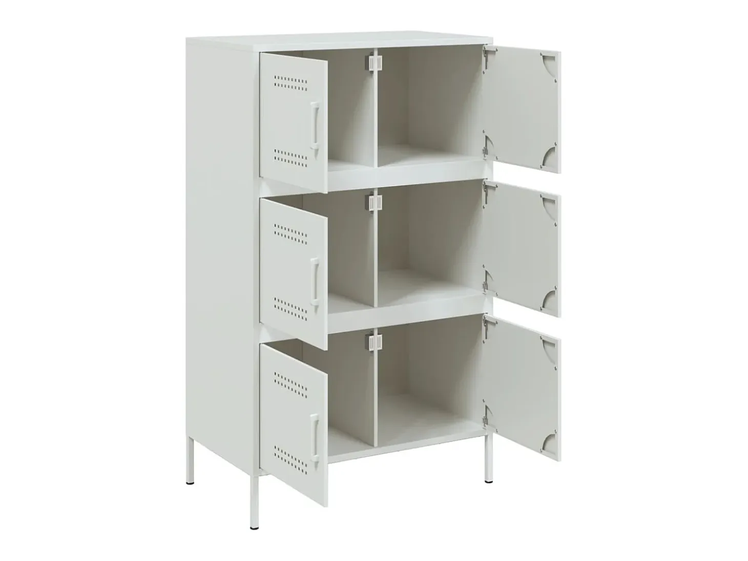 Aparador de acero blanco 68x39x113 cm