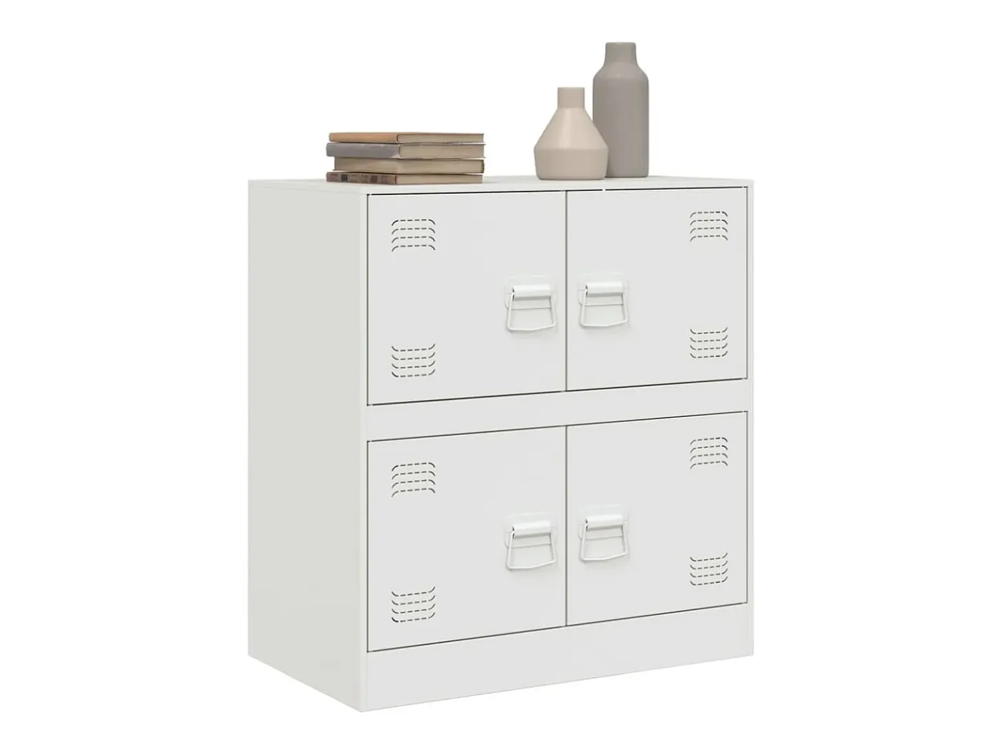 Aparador de acero blanco 67x39x73 cm ES544933