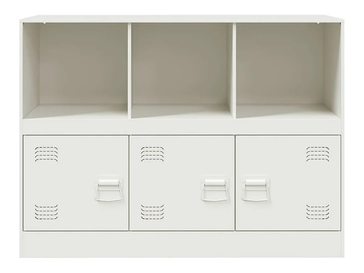 Aparador de acero blanco 99x39x73 cm