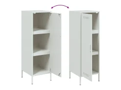 Aparador de acero blanco 36x39x113 cm