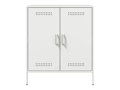 Aparador de acero blanco 68x39x79 cm