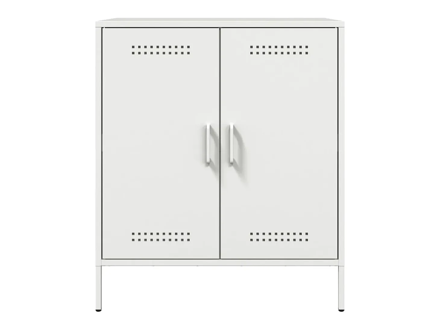 Aparador de acero blanco 68x39x79 cm