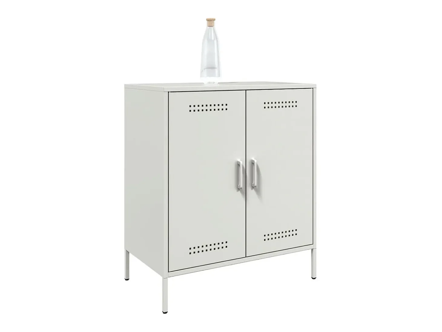 Aparador de acero blanco 68x39x79 cm