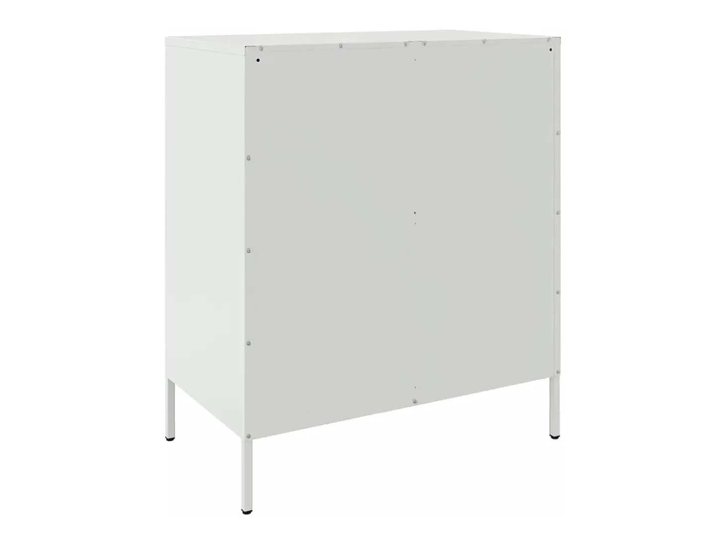Aparador de acero blanco 68x39x79 cm