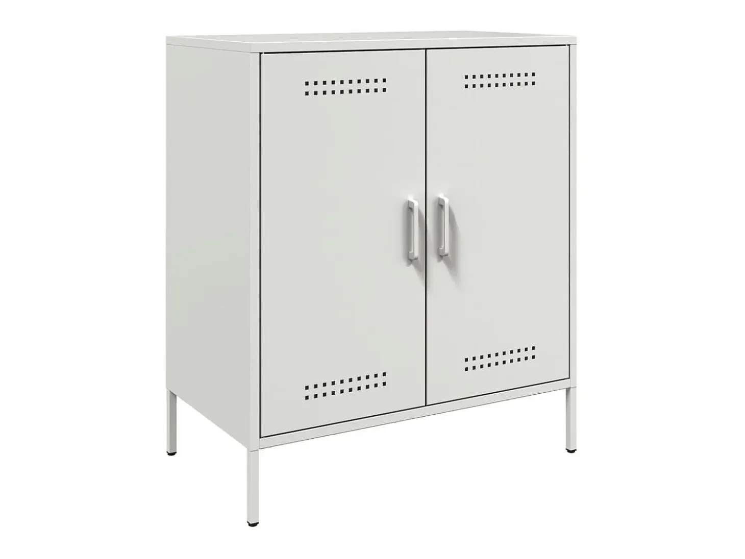 Aparador de acero blanco 68x39x79 cm