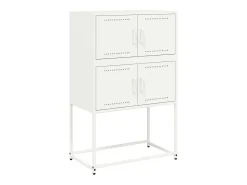 Aparador de acero blanco 68,5x38,5x107 cm
