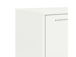 Aparador de acero blanco 68,5x38,5x107 cm