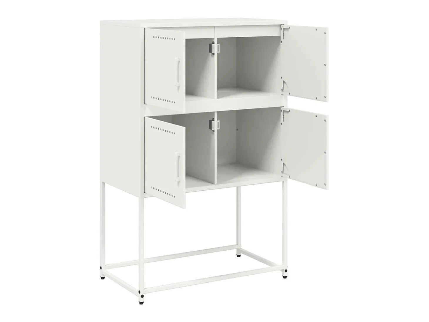 Aparador de acero blanco 68,5x38,5x107 cm