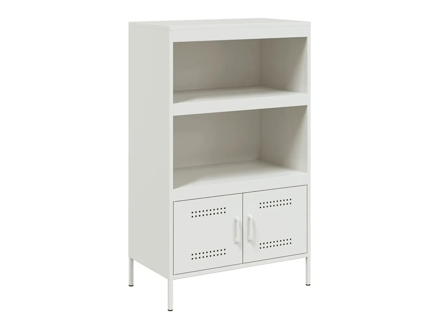 Aparador de acero blanco 68x39x113 cm