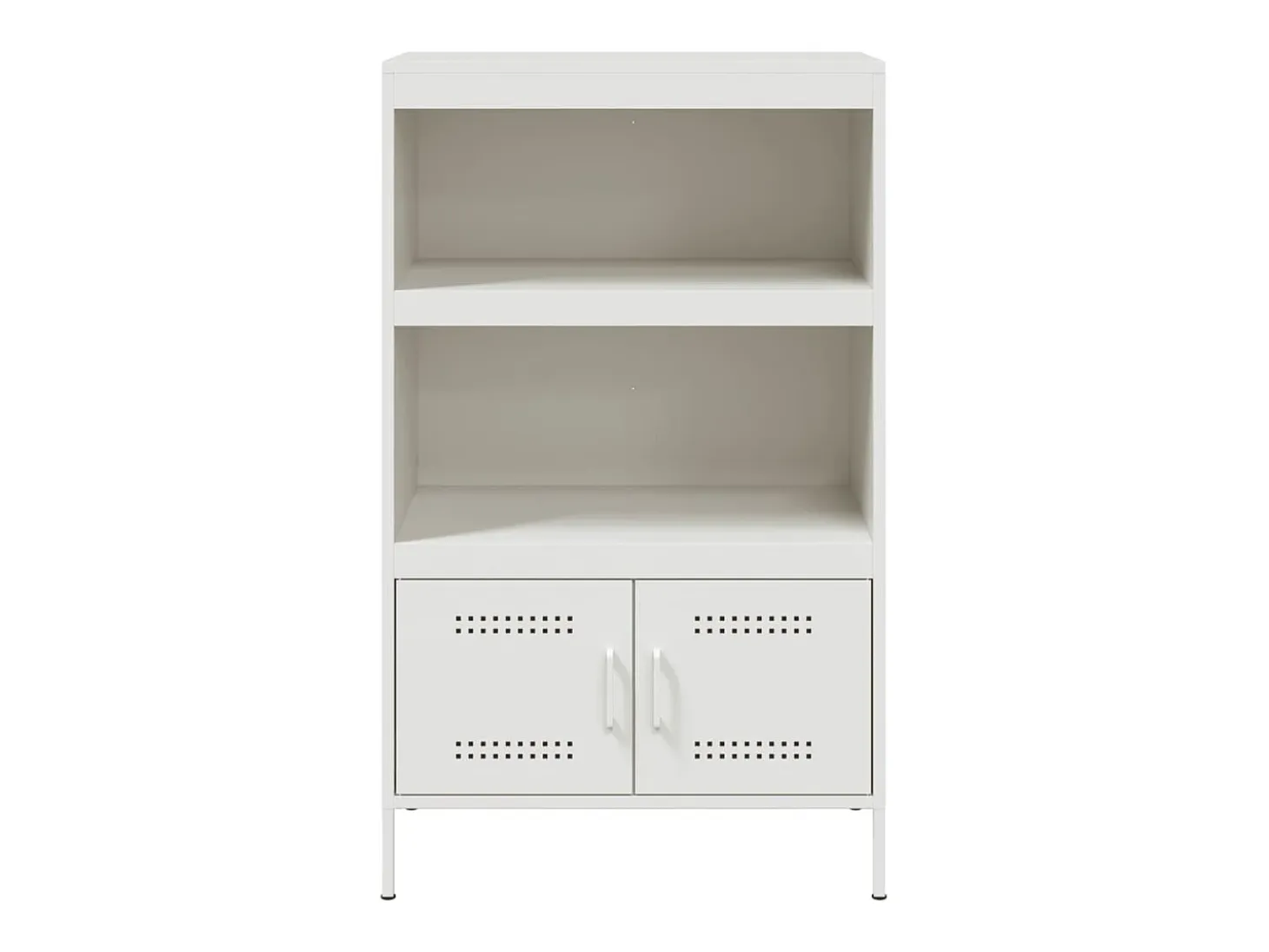 Aparador de acero blanco 68x39x113 cm