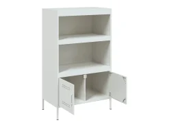 Aparador de acero blanco 68x39x113 cm