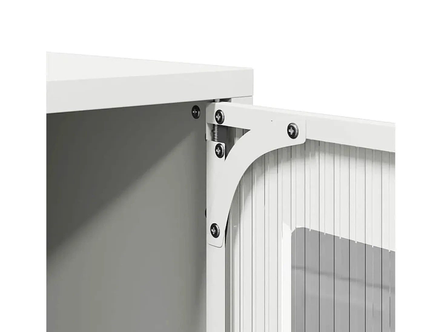 Aparador de acero blanco 68x39x107 cm