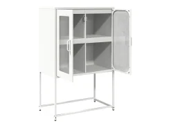 Aparador de acero blanco 68x39x107 cm