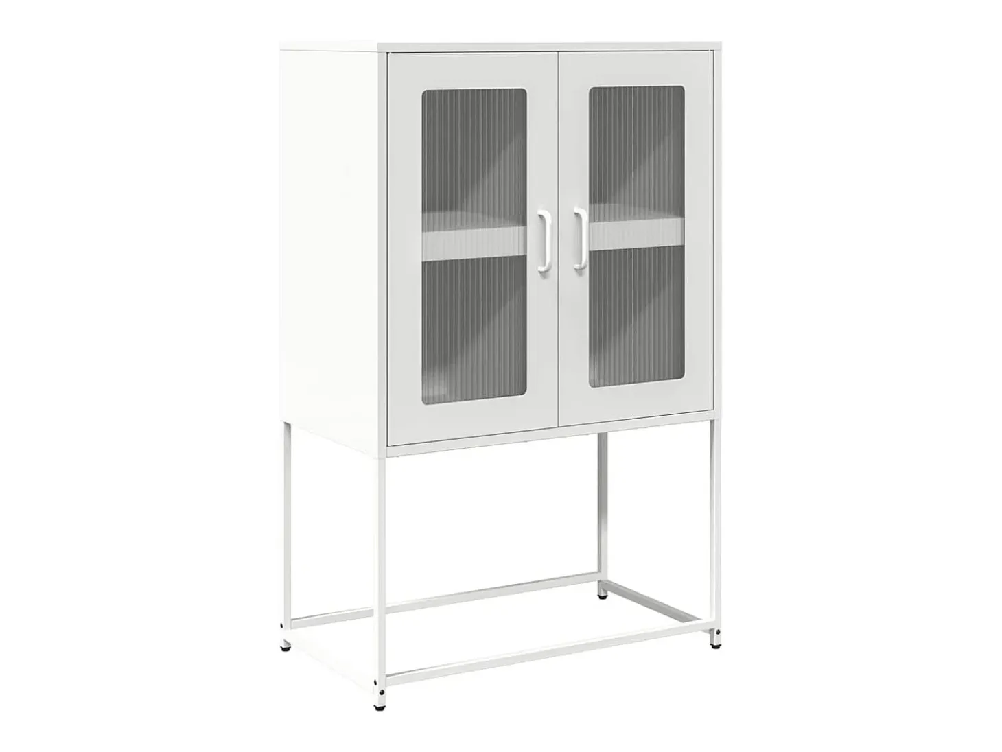 Aparador de acero blanco 68x39x107 cm