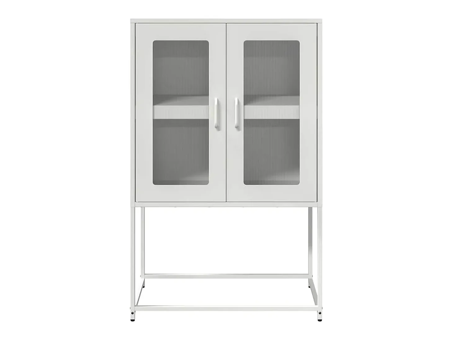 Aparador de acero blanco 68x39x107 cm