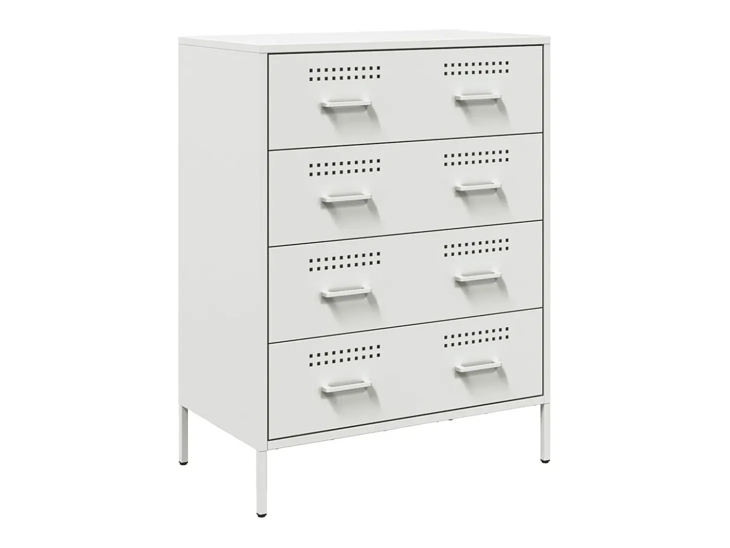 Aparador de acero blanco 68x39x89 cm