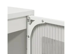 Aparador de acero blanco 68x39x111,5 cm
