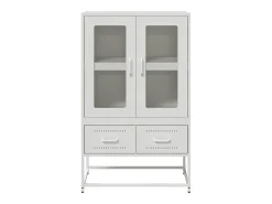 Aparador de acero blanco 68x39x111,5 cm