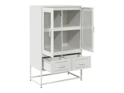 Aparador de acero blanco 68x39x111,5 cm