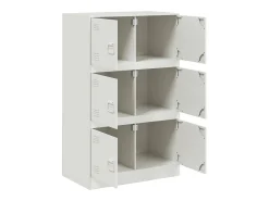 Aparador de acero blanco 67x39x107 cm