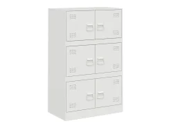 Aparador de acero blanco 67x39x107 cm