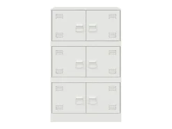 Aparador de acero blanco 67x39x107 cm