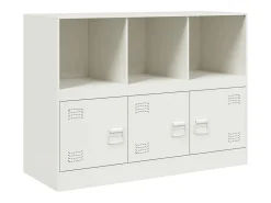 Aparador de acero blanco 99x39x73 cm ES856841