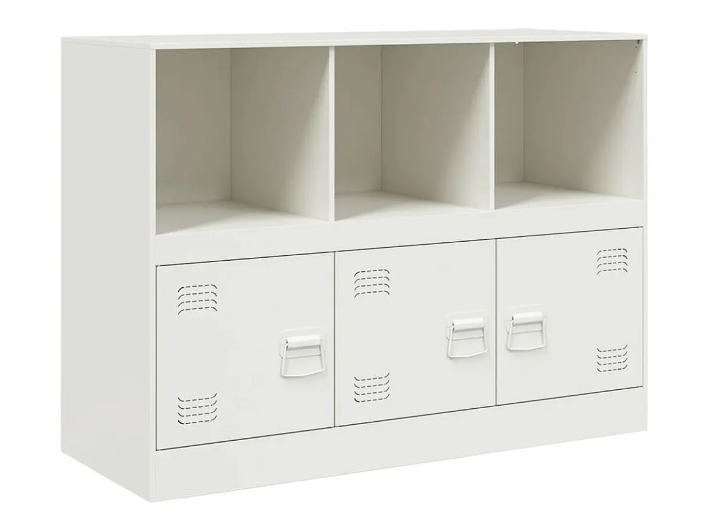 Aparador de acero blanco 99x39x73 cm ES856841