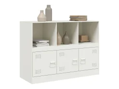 Aparador de acero blanco 99x39x73 cm ES856841