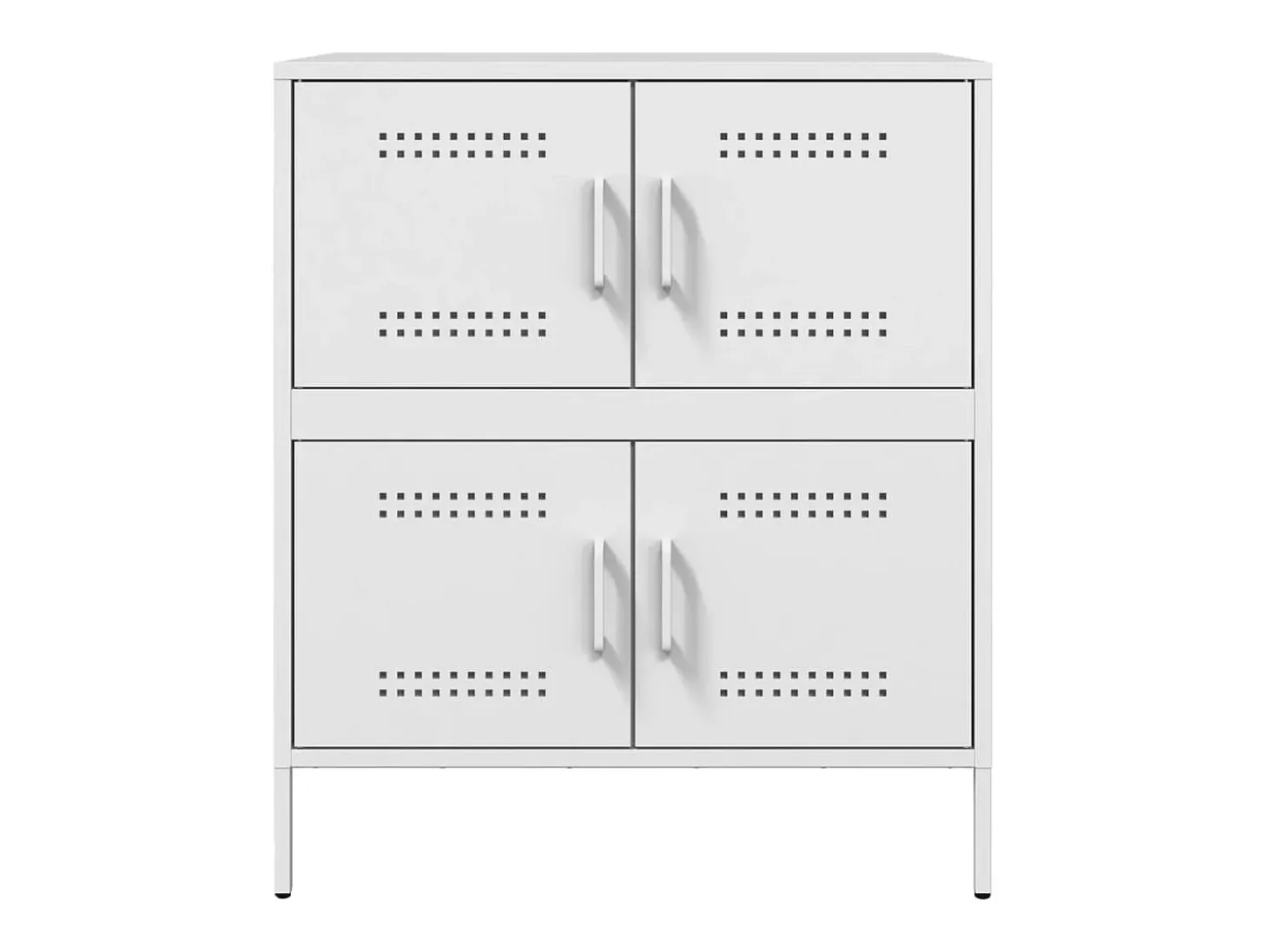 Aparador de acero blanco 68x39x79 cm