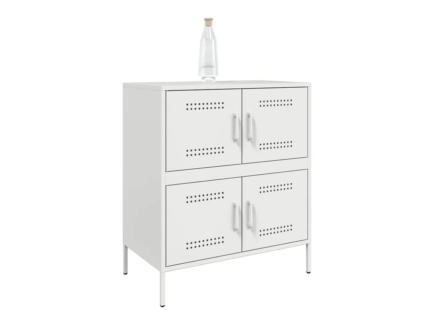 Aparador de acero blanco 68x39x79 cm