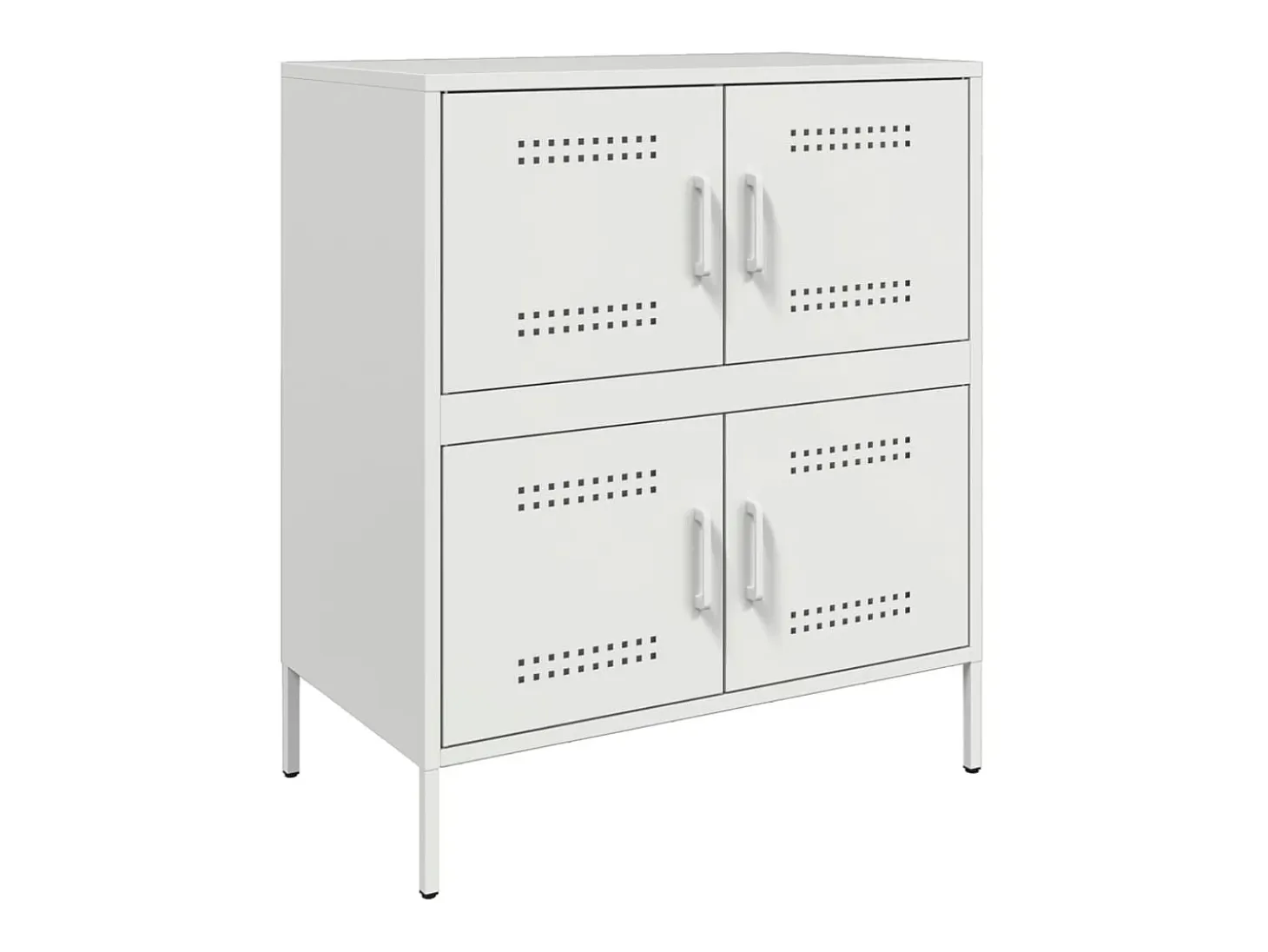 Aparador de acero blanco 68x39x79 cm