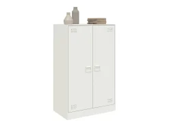 Aparador de acero blanco 67x39x107 cm